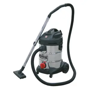 Sealey Vacuum Cleaner Industrial 30L 1400W/230V Stainless Drum PC300SD