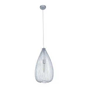 Interiors By Premier Sleek Teardrop Silver Pendant Light, Effortlessly Maintained Down Light Wall, Contemporary Ceiling Light