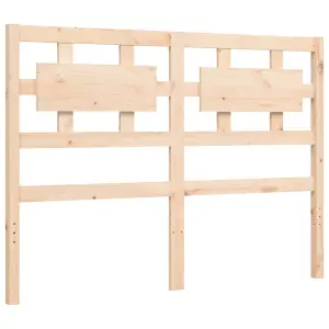 Berkfield Bed Frame with Headboard Small Double Solid Wood