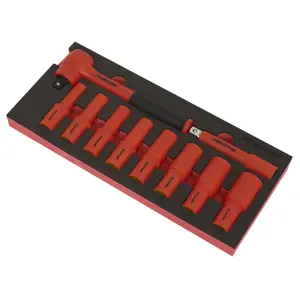 Premier Insulated Socket Set With Tool Tray 10 Pieces 1/2" Drive VDE Approved