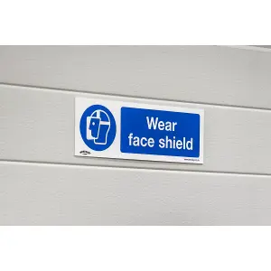 Sealey Mandatory Safety Sign Wear Face Shield Self-Adhesive Vinyl SS55V1