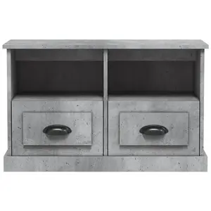 Berkfield TV Cabinet Concrete Grey 80x35x50 cm Engineered Wood