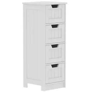 Lassic Hayle Matt White Narrow 4 Drawer unit (H)810mm (W)300mm