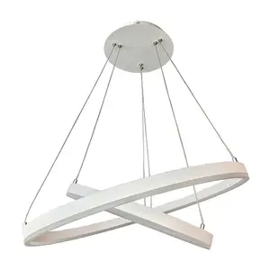 Luminosa Modern LED Hanging Pendant White, Warm White 3000K 4070lm Dimmable