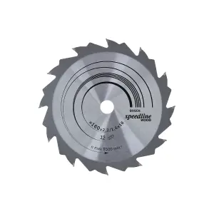 Bosch Professional Speedline Wood Circular Saw Blade - 160 x 16 x 2.2 mm, 18 Teeth