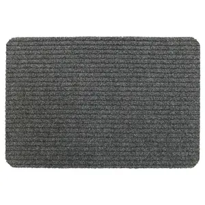 Groundsman Basic Ribbed Door Mat Light Grey (50cm x 80cm)