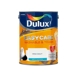 Dulux Easycare Washable & Tough White cotton Matt Wall & ceiling Emulsion paint, 5L