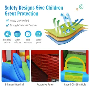 Costway 7-In-1 Inflatable Water Slide Jumping Bouncy Castle House Splash Pool Climbing