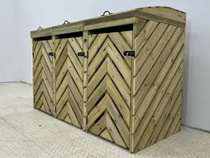 VerdiBin wheelie bin storage unit, Triple,