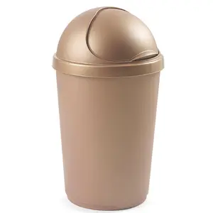 Plastic Rubbish Bin Rose Gold / 30L / 55cm H  x 40cm W  x 40cm D