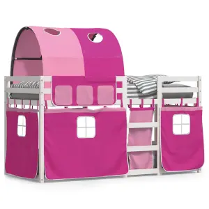 Berkfield Bunk Bed without Mattress Pink 80x200 cm Solid Wood Pine