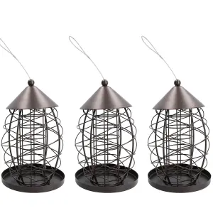 3PK Lantern Bird Feeder FatBall Holder Hanging Feeding Station Wild Birds