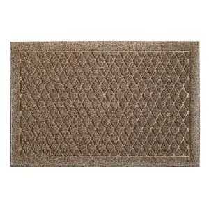 JVL Dirt Defender Scraper Doormat 40x60cm Diamond Beige