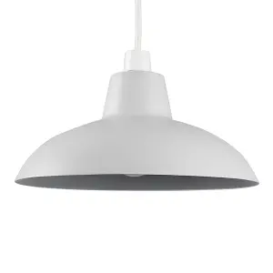 ValueLights Civic Retro Style Matt Grey Easy Fit Ceiling Pendant Light Shade