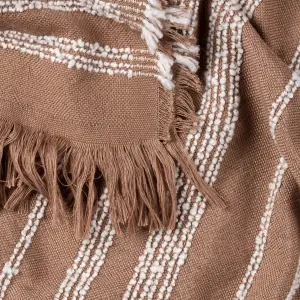 HOEM Jour Boucle Yarn Woven Fringed Throw