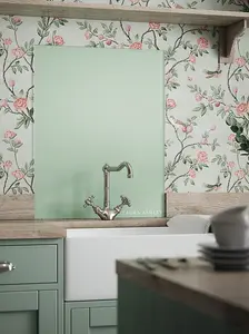 Laura Ashley Eau De Nil Glass Kitchen Splashback 900mm x 750mm