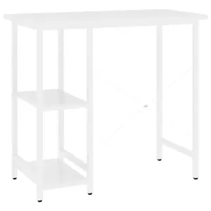 Berkfield Computer Desk White 80x40x72 cm MDF and Metal