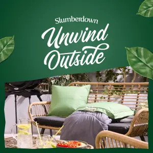 Slumberdown Unwind Outside Outdoor Heavy Duty Waterproof Cover 2 in 1 Blanket Cushion for Garden Campervan Camping 45x45cm