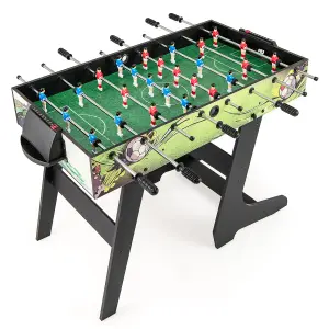 COSTWAY Foosball Table Game Set Foldable Football Table w/ Colorful Players