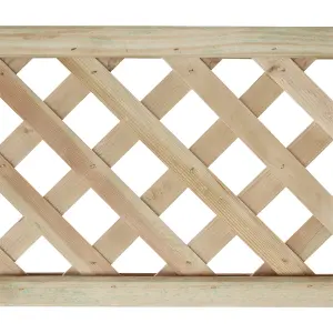 6ft Pine Trellis panel (W)30cm x (H)183cm