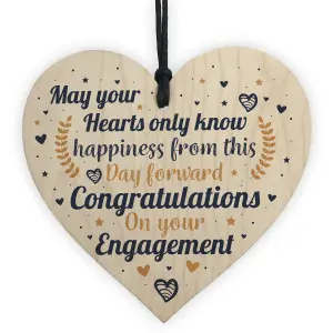 Red Ocean Engagement Congratulations Couple Gift Handmade Wooden Hanging Heart Plaque Wedding Mr Mrs Gift Keepsake