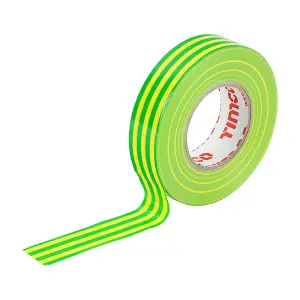 TIMCO PVC Insulation Tape Yellow & Green Stripe - 25m x 18mm