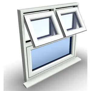 1245mm (W) x 1195mm (H) PVCu Flush Casement Window - White Internal & External