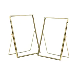 Nicola Spring - Standing Metal Photo Frames - 6" x 8" - Pack of 2