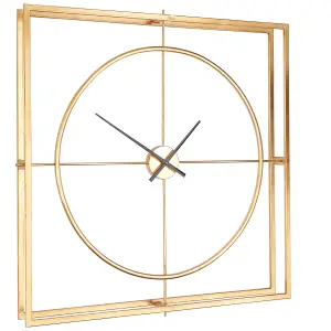 Interiors By Premier Unique Cross Hair Design Metal Wall Clock, Easy To Read Minimal Hands Big Clock On Wall, Kitchen Clock