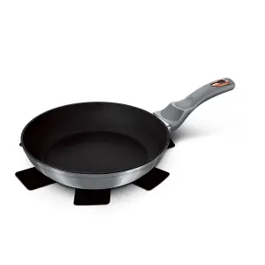 BERLINGER HAUS 24cm Frying Pan Aluminium Non Stick Marble Coating Metallic Soft Touch Moonlight