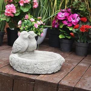 Floor level Stone Birdbath / Bird feeder