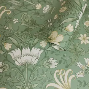 Eclectic Collection Vintage Floral Wallpaper Green Holden 13550