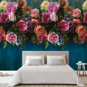 Grandeco Peony Bloom 3 panel repeatable mural 2.8 x 1.59m