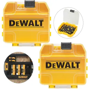 Dewalt DT70800 Small Tough Case Storage Box Drill Bits Pozi PZ2 PH2 - Twin Pack