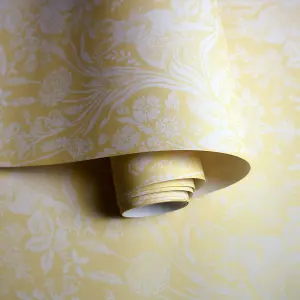 Harlen Woodland Damask Wallpaper Yellow Holden 90806