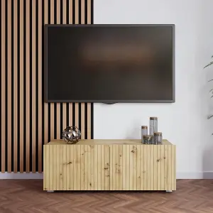 Natural Charm with the Kolder TV Cabinet 1000mm x 340mm x 410mm in Rustic Oak Artisan