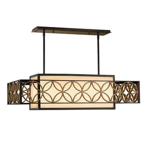 Elstead Remy 4 Light Ceiling Pendant Bar Gold, Bronze, E27