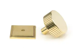 From The Anvil Polished Brass Judd Cabinet Knob - 38mm (Square)