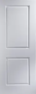 2 panel Unglazed White Internal Door, (H)1981mm (W)762mm (T)35mm