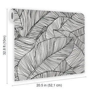 Superfresco Easy Kaya Mono Tropical Leaf Wallpaper