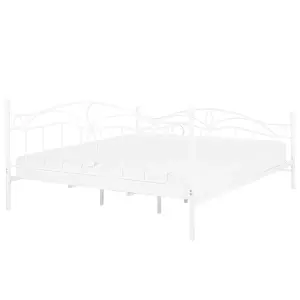 Metal EU Super King Size Bed White ANTLIA