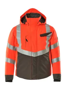 Mascot Safe Supreme Hastings Winter Jacket (Hi-Vis Red/Dark Anthracite)  (XXX large)