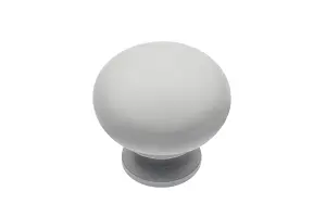 BERGAMO - cabinet door knob - white