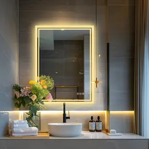 Backlit LED Bathroom Vanity Mirror Anti-Fog 70cm H x 50cm W