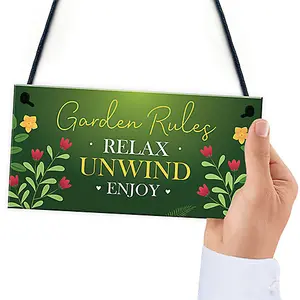 Garden Sign Outdoor Plaque Summerhouse Decking Shed Sign Home Decor Family Gift