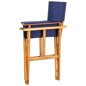 Berkfield Director's Chair Solid Acacia Wood Blue