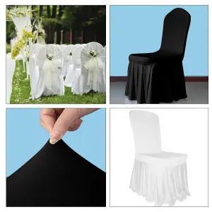 Black Skirt Style Chair Cover for Wedding - Pack of 1