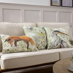 Evans Lichfield Shugborough Birds Traditional Feather Rich Cushion