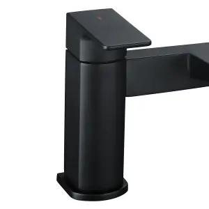 Nes Home Keninton Bathroom Bath Filler Black Matt Tap