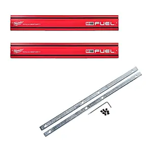 Milwaukee 4932480906 Guide Rail Kit x2 1400mm x2 Clamps Joining Bar Set and Bag